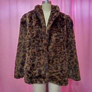 Lulu vintage cheetah faux fur coat
